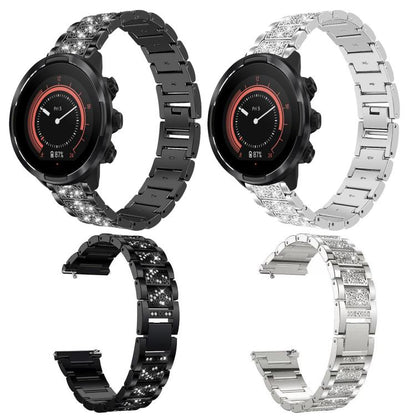 For Suunto 9 / 9 Baro / D5 / Core / 7 22mm xDfind Diamond Jewelry Stainless Steel Watch Band(Black) by xDfind