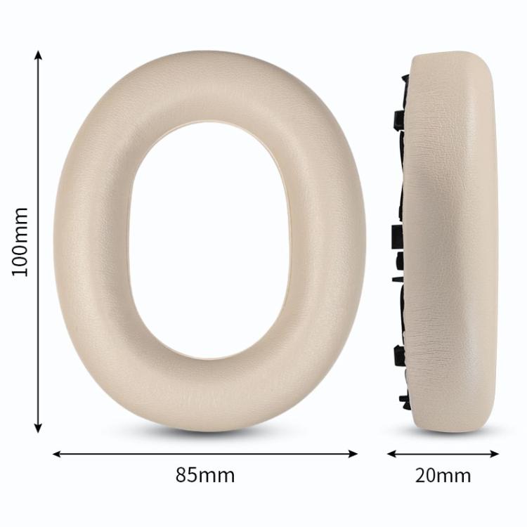 2pcs Snap-on Leather Earpads For Huawei FreeBuds Studio, Material:Protein Gold by bashfashion