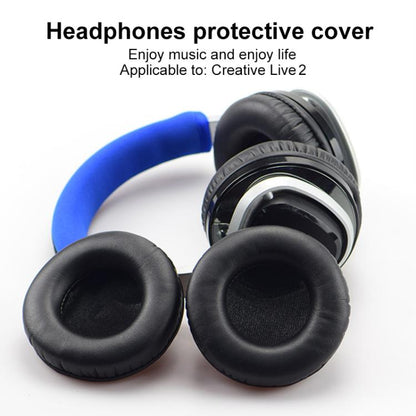 2pcs Protein Leather Earpads For Creative Aurvana Live 2(Black) by bashfashion