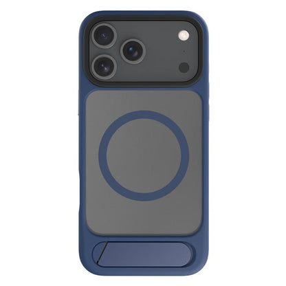 For iPhone 17 Pro Max Kalebol MagSafe Invisible Tilt Holder PC Hybrid TPU Case(Navy Blue) by Kalebol