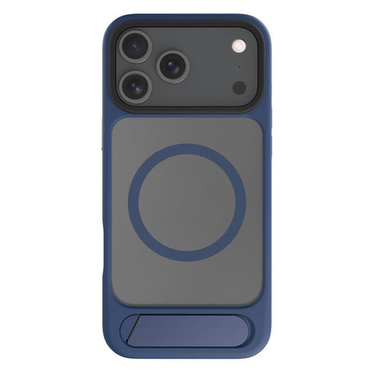 For iPhone 17 Pro Max Kalebol MagSafe Invisible Tilt Holder PC Hybrid TPU Case(Navy Blue) by Kalebol