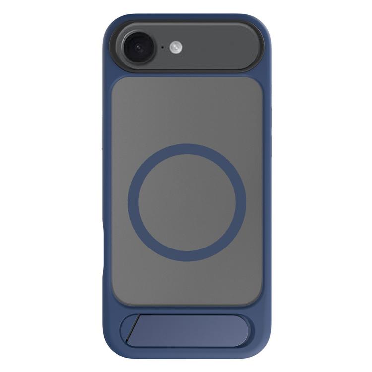 For iPhone Air Kalebol MagSafe Invisible Tilt Holder PC Hybrid TPU Case(Navy Blue) by Kalebol