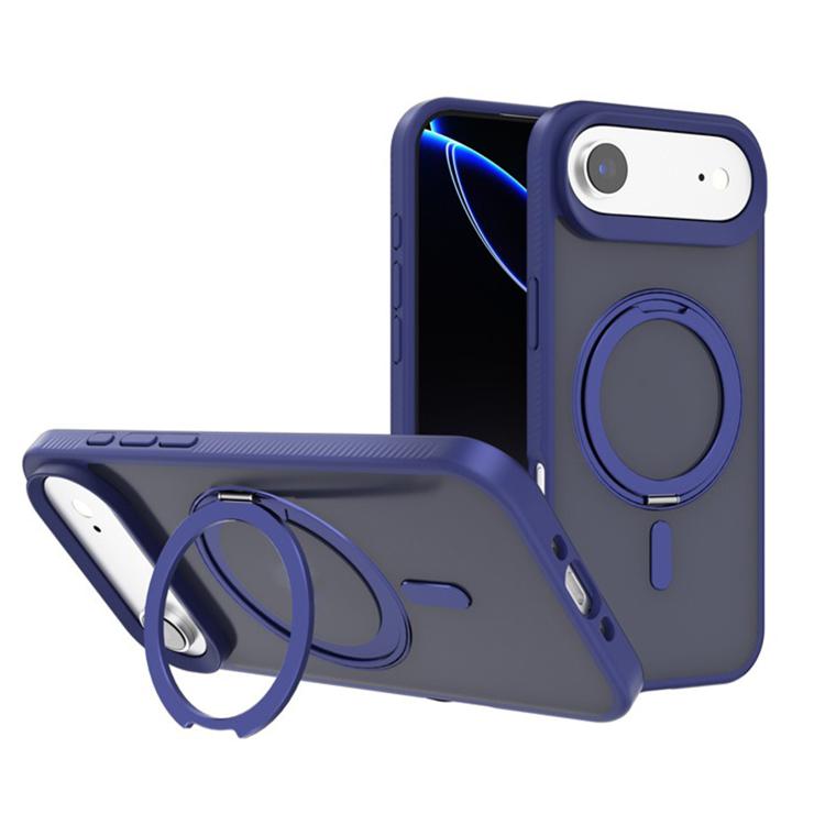 For iPhone Air Kalebol Rotating Holder MagSafe PC Hybrid TPU Phone Case(Blue) by Kalebol