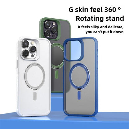 For iPhone 17 Pro Kalebol Rotating Holder MagSafe PC Hybrid TPU Phone Case(Blue) by Kalebol