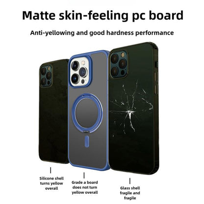 For iPhone Air Kalebol Rotating Holder MagSafe PC Hybrid TPU Phone Case(Black) by Kalebol