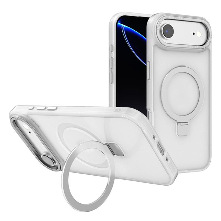 For iPhone Air Kalebol Metal Lens Frame MagSafe Holder Frosted PC Phone Case(Frosted White) by Kalebol