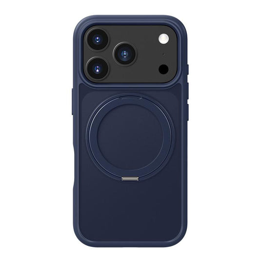 For iPhone 17 Pro Kalebol Frosted MagSafe Holder Acrylic Hybrid TPU Phone Case(Navy Blue) by Kalebol