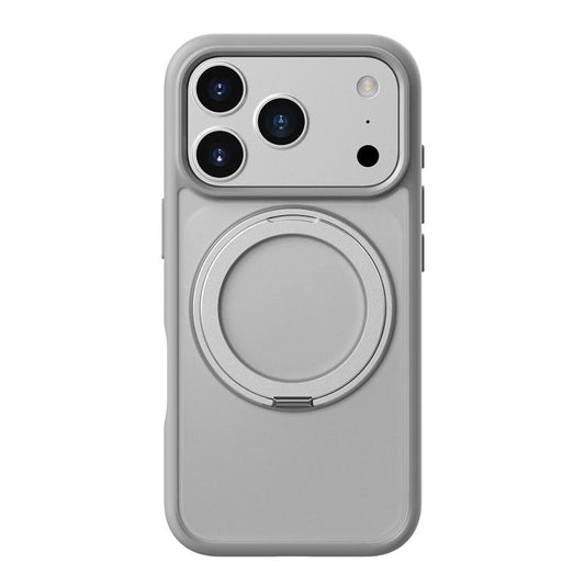 For iPhone 17 Pro Kalebol Frosted MagSafe Holder Acrylic Hybrid TPU Phone Case(Cobble Grey) by Kalebol