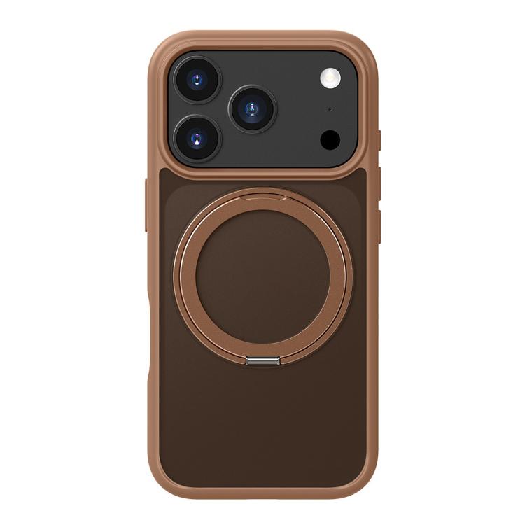 For iPhone 17 Pro Kalebol Frosted MagSafe Holder Acrylic Hybrid TPU Phone Case(Desert Gold) by Kalebol