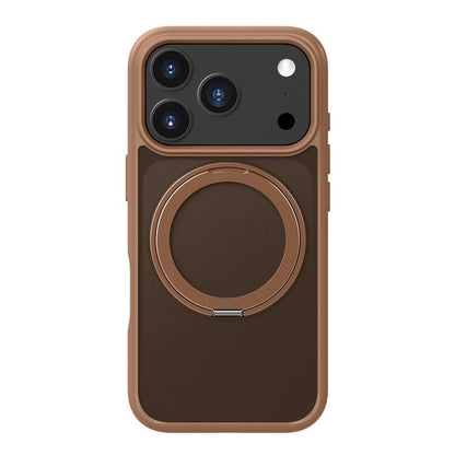 For iPhone 17 Pro Kalebol Frosted MagSafe Holder Acrylic Hybrid TPU Phone Case(Desert Gold) by Kalebol