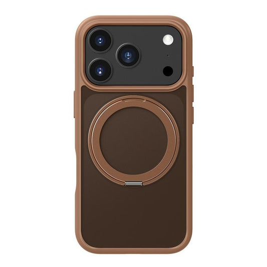 For iPhone 17 Pro Kalebol Frosted MagSafe Holder Acrylic Hybrid TPU Phone Case(Desert Gold) by Kalebol