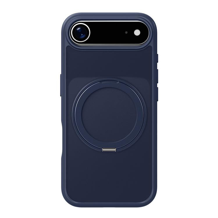 For iPhone Air Kalebol Frosted MagSafe Holder Acrylic Hybrid TPU Phone Case(Navy Blue) by Kalebol