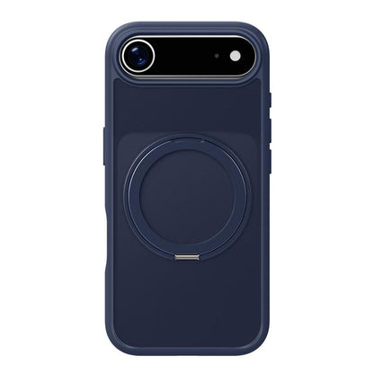 For iPhone Air Kalebol Frosted MagSafe Holder Acrylic Hybrid TPU Phone Case(Navy Blue) by Kalebol