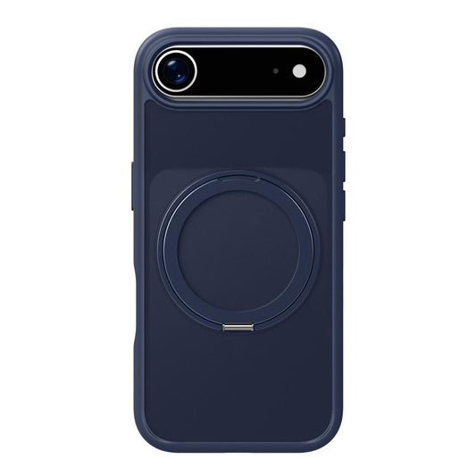 For iPhone Air Kalebol Frosted MagSafe Holder Acrylic Hybrid TPU Phone Case(Navy Blue) by Kalebol