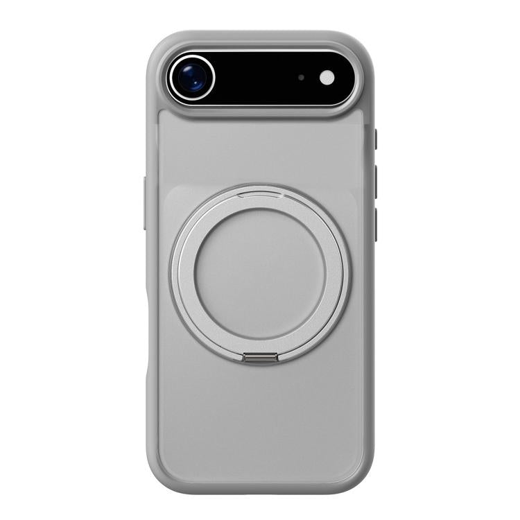 For iPhone Air Kalebol Frosted MagSafe Holder Acrylic Hybrid TPU Phone Case(Cobble Grey) by Kalebol