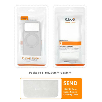For iPhone 17 Pro Kalebol Frosted MagSafe Holder Acrylic Hybrid TPU Phone Case(Transparent) by Kalebol