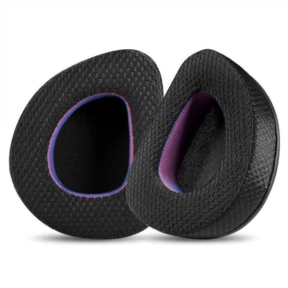 2pcs Insert Replacement Earpads For ASUS ROG Delta S, Material:Net Fabric(Black Purple) by bashfashion