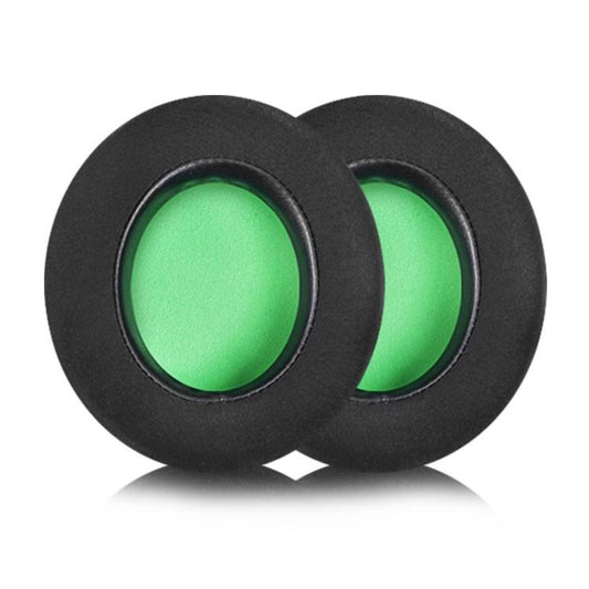 2pcs Insert Replacement Earpads For Razer Kraken Tournament / Edition / Kraken Kitty, Material:Protein Leather and Ice Silk Fabric(Black Green) by bashfashion