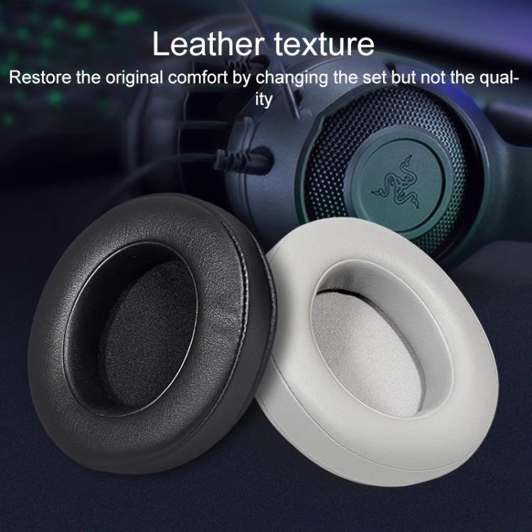 2pcs Insert Replacement Earpads For Razer Kraken Tournament / Edition / Kraken Kitty, Material:Protein Leather and Ice Silk Fabric(Black Green) by bashfashion