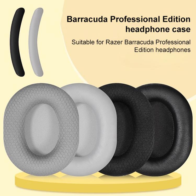 2pcs Insert Replacement Earpads For Razer Barracuda / Barracuda X, Material:Football Net Fabric(Black) by bashfashion