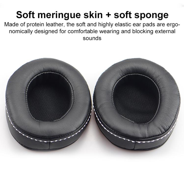 For DENON AH-D600 / D7100 1 Pair Insert Lambskin Replacement Earpads(Black) by bashfashion