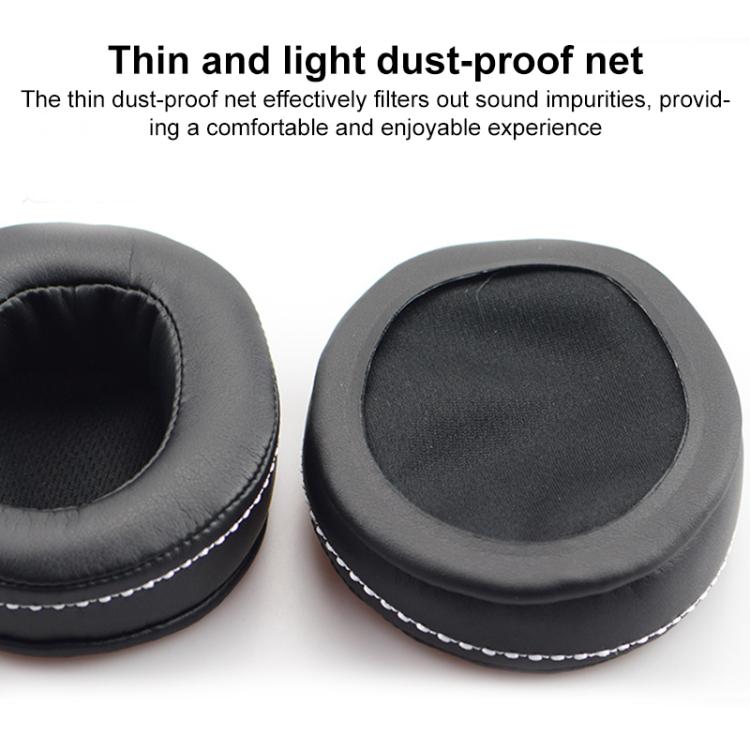 For DENON AH-D600 / D7100 1 Pair Insert Lambskin Replacement Earpads(Black) by bashfashion