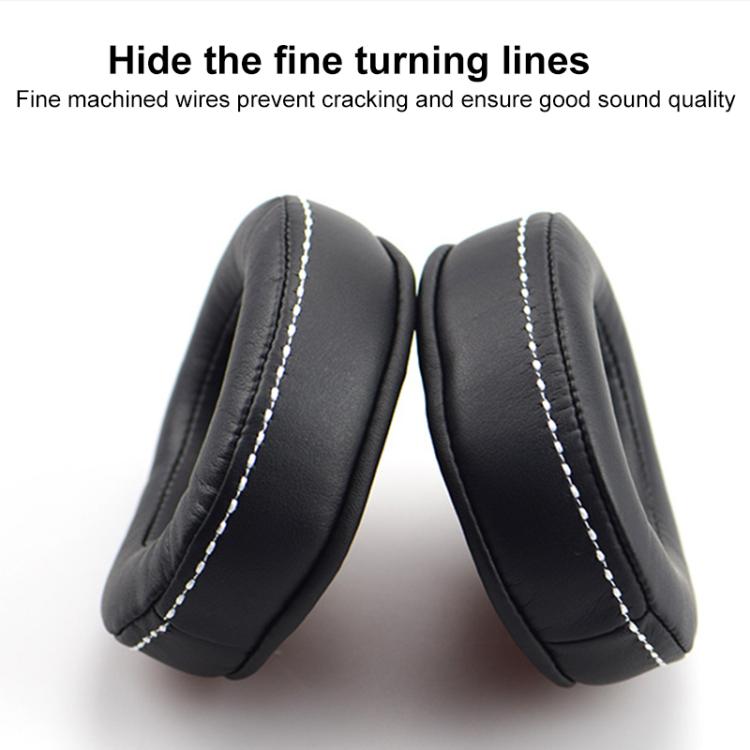 For DENON AH-D600 / D7100 1 Pair Insert Lambskin Replacement Earpads(Black) by bashfashion