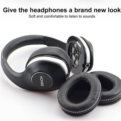 For DENON AH-D600 / D7100 1 Pair Insert Lambskin Replacement Earpads(Black) by bashfashion