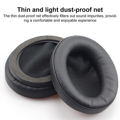 2pcs Push-on Replacement Earpads For DENON AH D1100 / AH-NC800, Material:Protein Leather(Black) by bashfashion