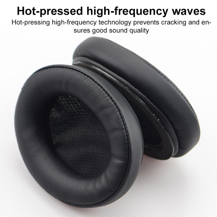 2pcs Push-on Replacement Earpads For DENON AH D1100 / AH-NC800, Material:Protein Leather(Black) by bashfashion