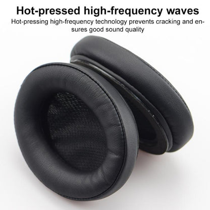 2pcs Push-on Replacement Earpads For DENON AH D1100 / AH-NC800, Material:Protein Leather(Black) by bashfashion