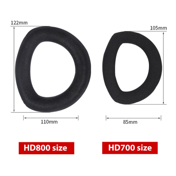 2pcs Snap-on Replacement Earpads For Sennheiser HD700, Material:Flannel Stitching(Black) by bashfashion