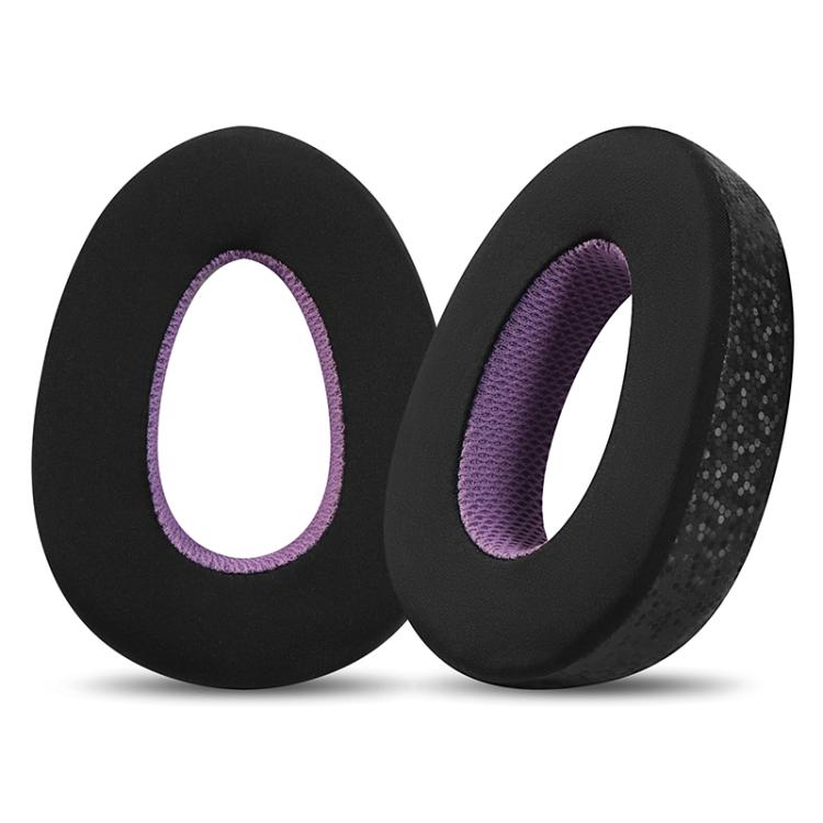 2pcs Snap-on Replacement Earpads For Sennheiser PXC550 / PXC480 / MB660, Material:Magic Ice Leather(Black Purple) by bashfashion