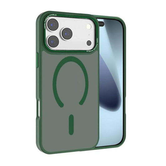 For iPhone 17 Pro Max Kalebol Metal Lens Frame MagSafe Frosted PC Phone Case(Dark Green) by Kalebol