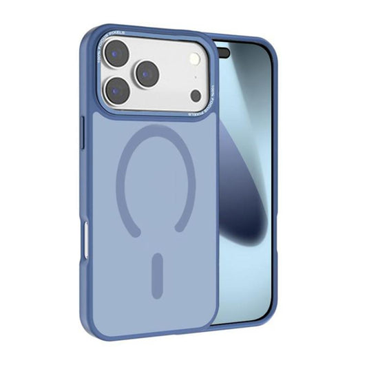 For iPhone 17 Pro Max Kalebol Metal Lens Frame MagSafe Frosted PC Phone Case(Sierra Blue) by Kalebol