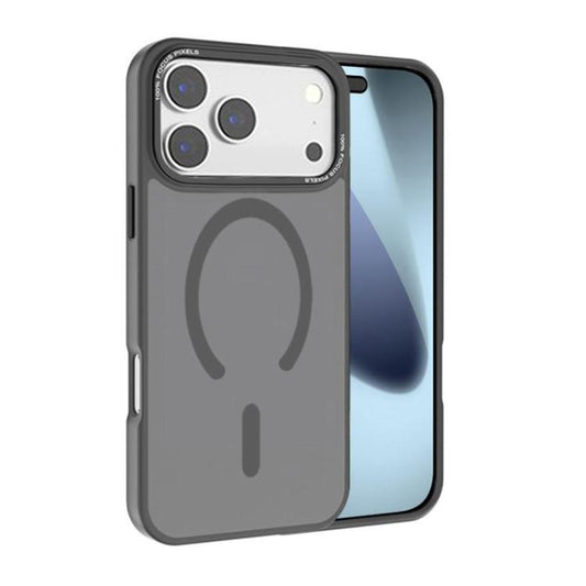 For iPhone 17 Pro Kalebol Metal Lens Frame MagSafe Frosted PC Phone Case(Grey) by Kalebol