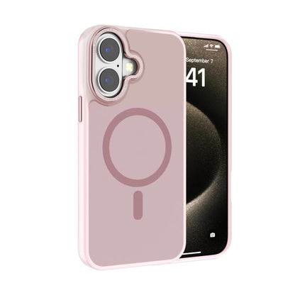 For iPhone 17 Kalebol Metal Lens Frame MagSafe Frosted PC Phone Case(Pink) by Kalebol