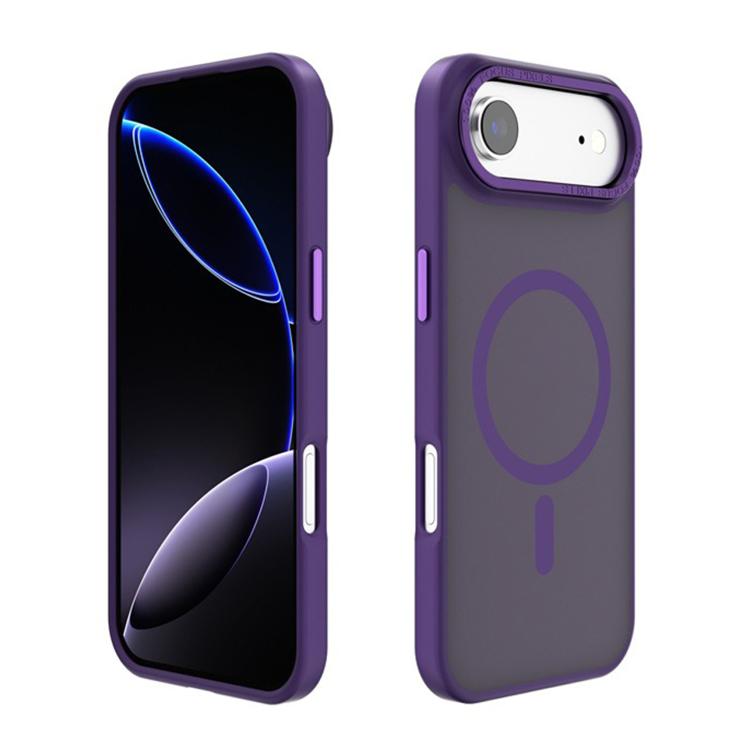 For iPhone Air Kalebol Metal Lens Frame MagSafe Frosted PC Phone Case(Dark Purple) by Kalebol