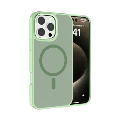 For iPhone 16 Pro Max Kalebol Metal Lens Frame MagSafe Frosted PC Phone Case(Matcha Green) by Kalebol