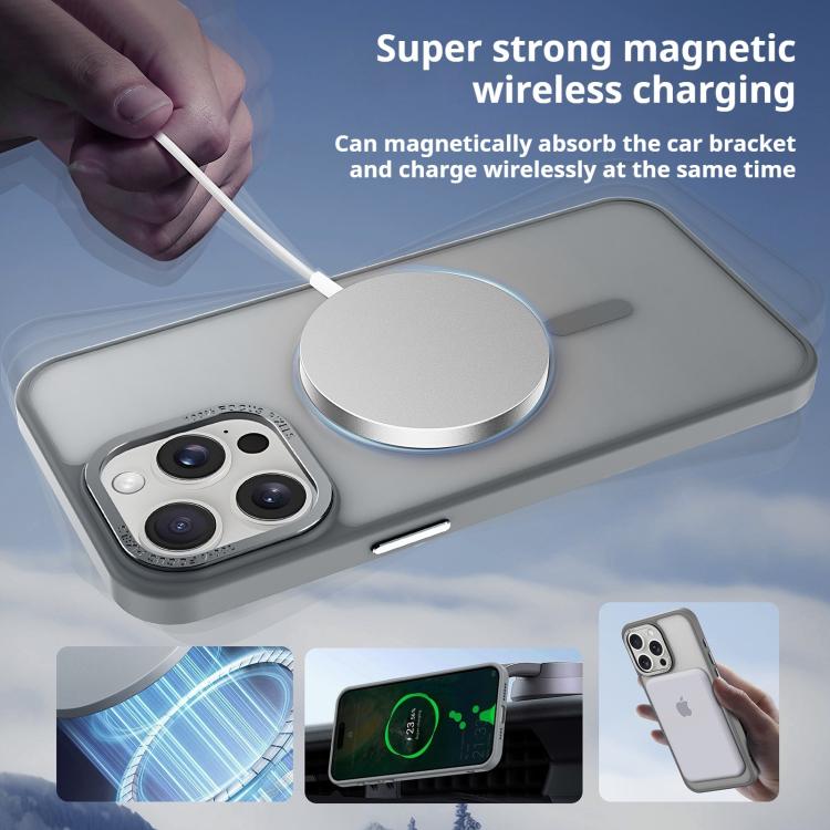 For iPhone 17 Pro Max Kalebol Metal Lens Frame MagSafe Frosted PC Phone Case(Matcha Green) by Kalebol