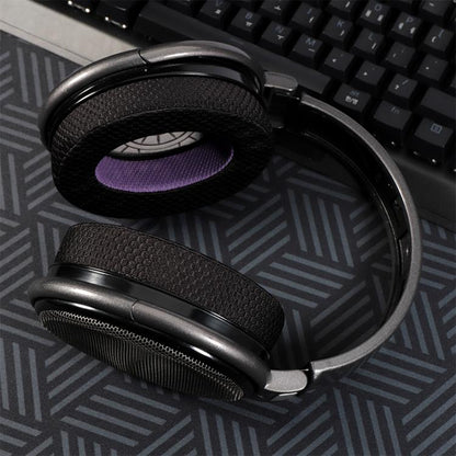 2pcs Snap-on Weaving Mesh Replacement Earpads For Sennheiser HD650 / HD660 S / HD600 / HD6XX / HD58X / HD580 / HD565 / HD545 / HD535(Black Purple) by bashfashion