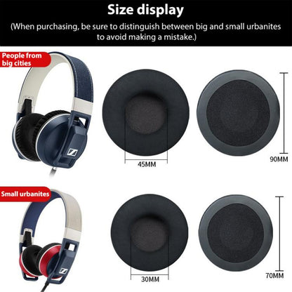 2pcs Insert Replacement Earpads For Sennheiser Urbanite XL, Material:Protein Leather(Black) by bashfashion