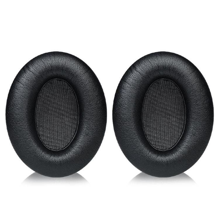 2pcs Snap-on Replacement Earpads For Sennheiser HD201 / HD201S / HD180 / HD418 / HD419 / HD421 / HD428 / HD429 / HD438 / HD439 / HD448 / HD450, Material:Protein Leather(Black) by bashfashion