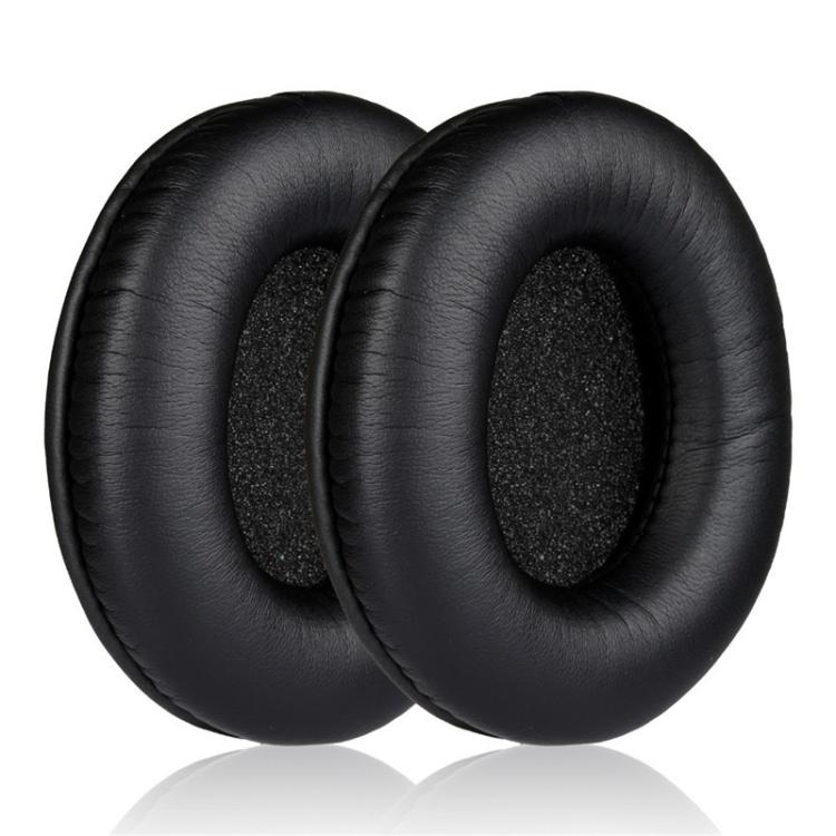 2pcs Insert Protein Leather Replacement Earpads For Sennheiser HD435 / HD415 / HD465 / HD485(Black) by bashfashion