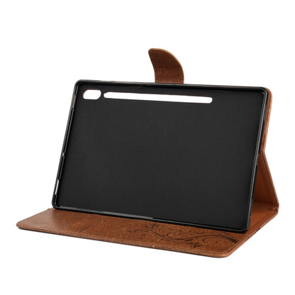 For Samsung Galaxy Tab S6 T860 / T865 Butterfly Flower Embossing Pattern Horizontal Flip Leather Case with Holder & Card Slots & Wallet(Brown) by bashfashion