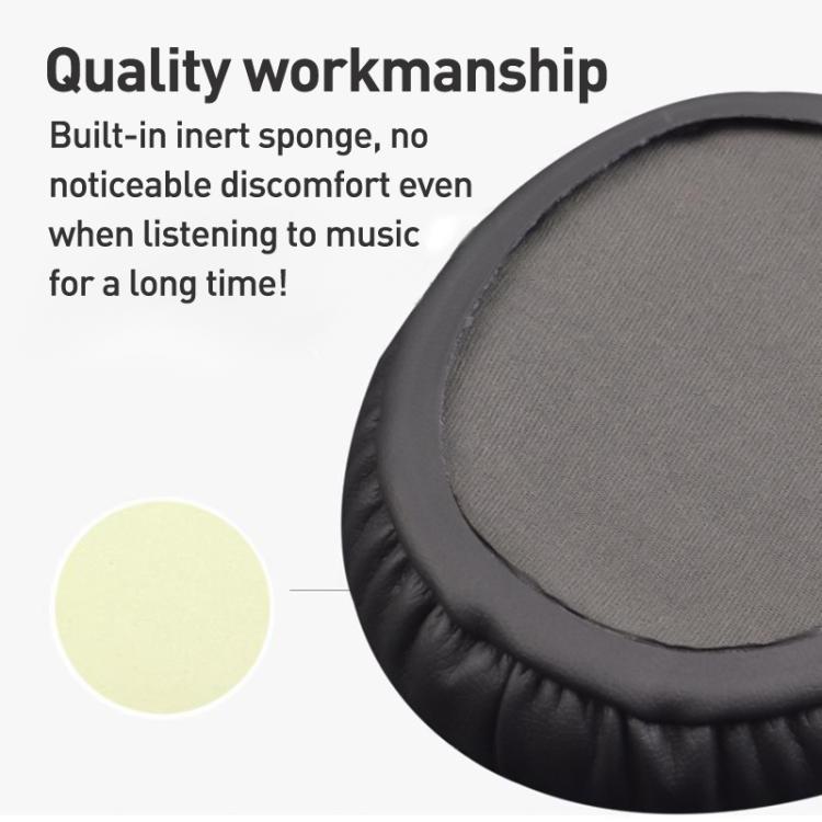 2pcs Ice Silk Cloth Earphone Replacement Earpads Pads For Sony WH-CH700N / MDR-ZX780 / ZX770(Black) by bashfashion