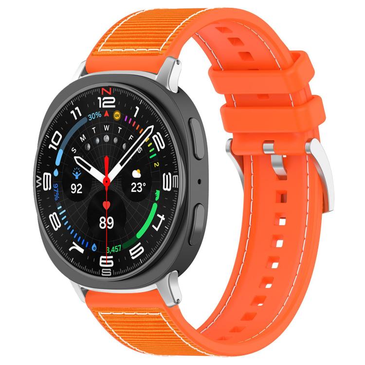 For Samsung Galaxy Watch Ultra/Ultra 2025 22mm xDfind Hybrid Nylon Braid Silicone Watch Band(Orange) by xDfind