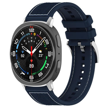 For Samsung Galaxy Watch Ultra/Ultra 2025 22mm xDfind Hybrid Nylon Braid Silicone Watch Band(Midnight Blue) by xDfind
