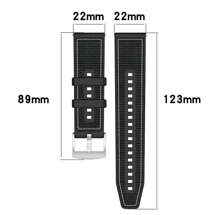 For Samsung Galaxy Watch Ultra/Ultra 2025 22mm xDfind Hybrid Nylon Braid Silicone Watch Band(Black) by xDfind