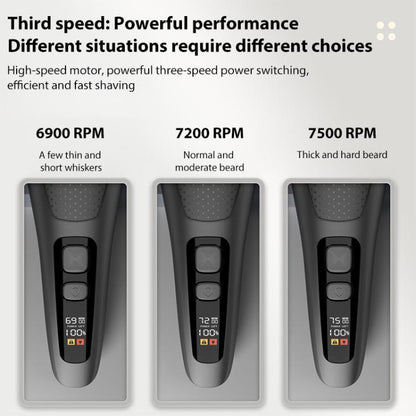 Full Body Washable LED Digital Display Reciprocating Electric Shaver(Exclusive Black) by bashfashion